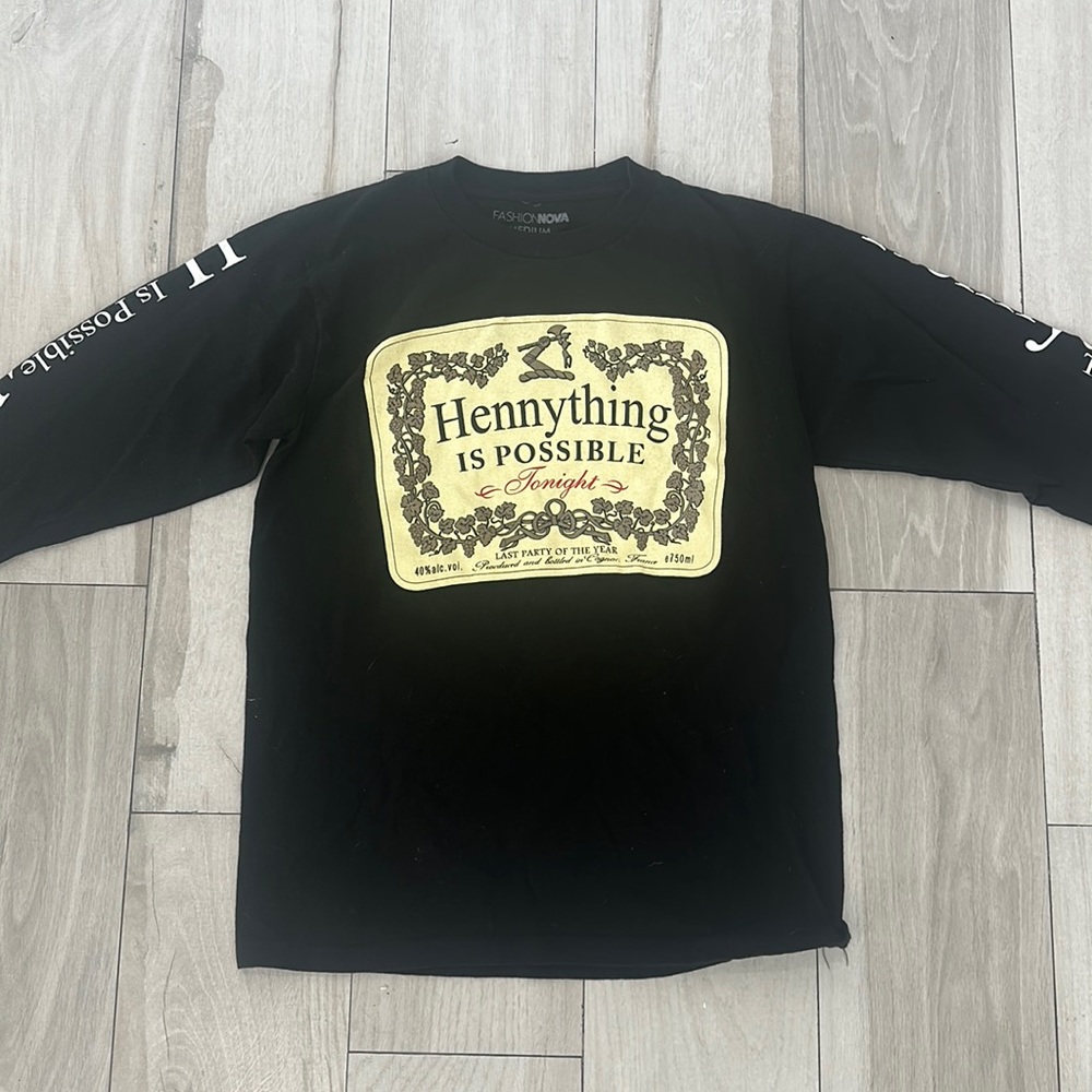 Fashion Nova Women’s Hennything is Possible Tonight Long Sleeve T-Shirt